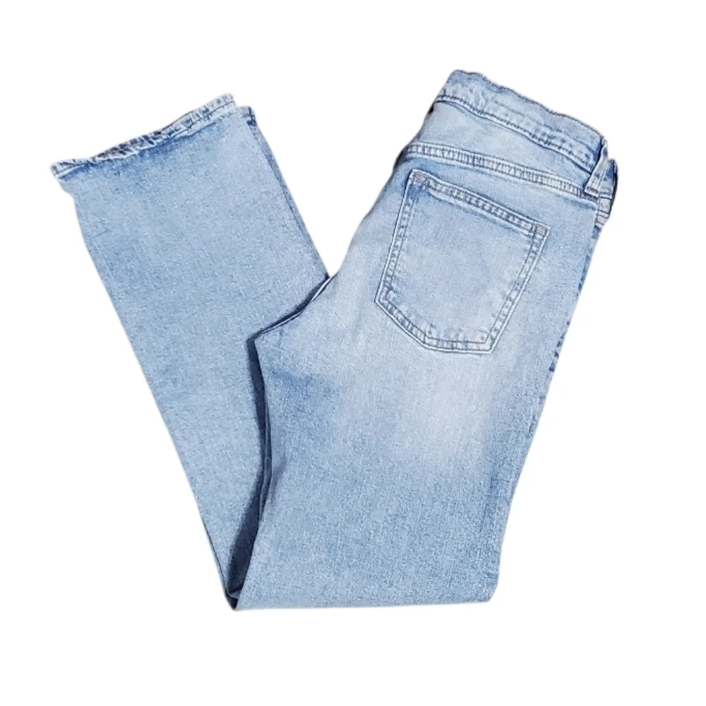 Old Navy Boy's Straight Built In Flex Light Blue Denim Jeans Kids 14 Plus